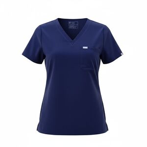 Figs Catarina One-Pocket Scrub Top Navy Blue PO 1747 Size XXL